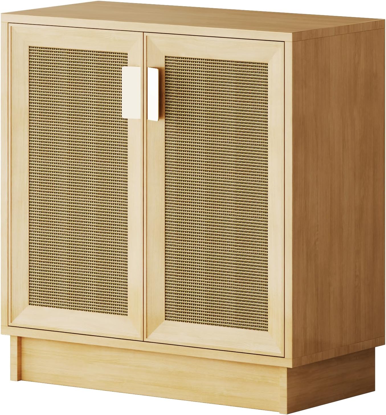 Sideboard Buffets Storage Cabinet, Boho Rattan Accent Cabinet with Doors, Farmhouse Buffet Table Console Table Coffee Bar for Entryway Kitchen Dining Room,Classic Rattan