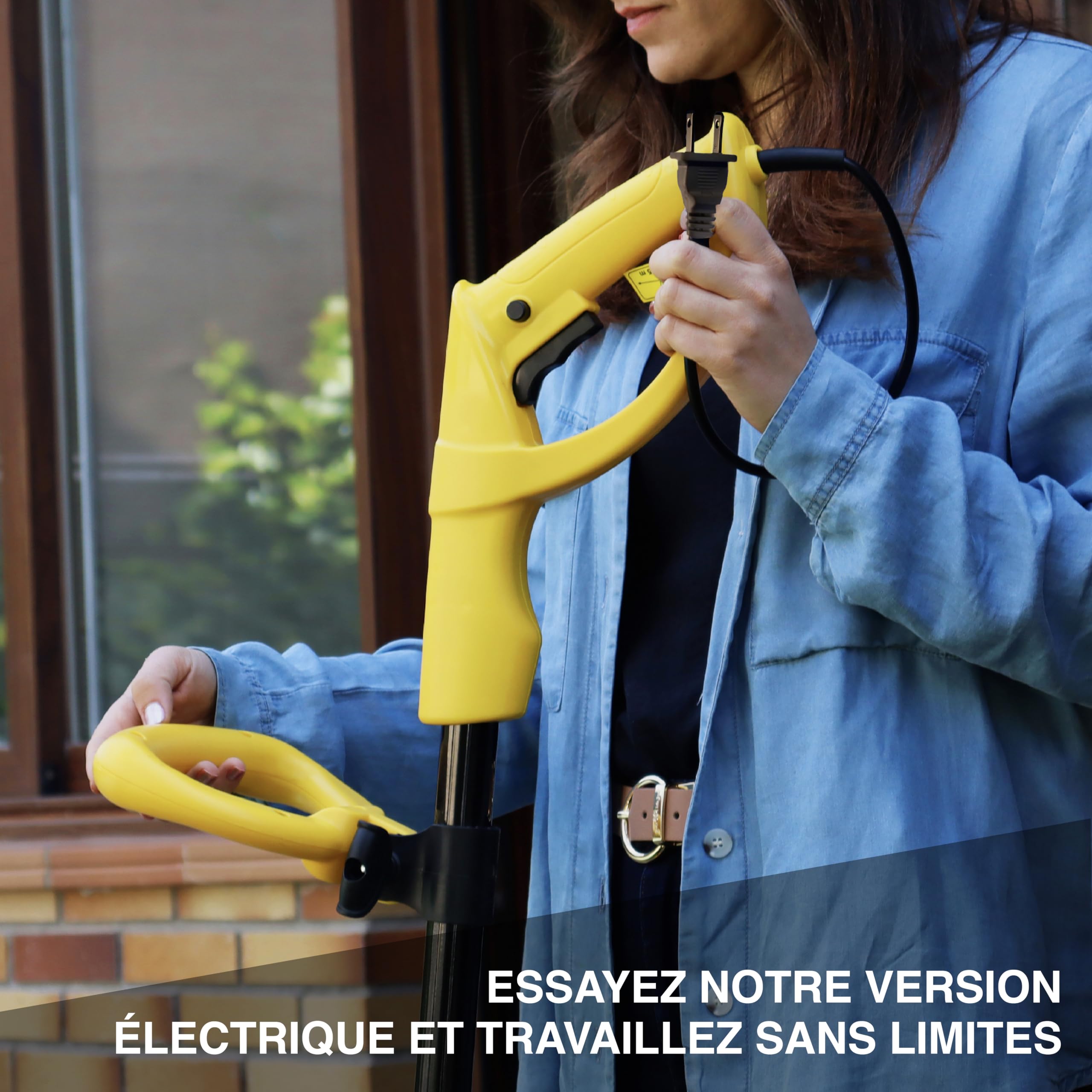 Garland - Balai pour Gazon Artificiel Roll&Comb 141E-V19 | Puissance 300 W | Branchement Électrique | Largeur de Travail du Rouleau 40 cm | Guidon Réglable