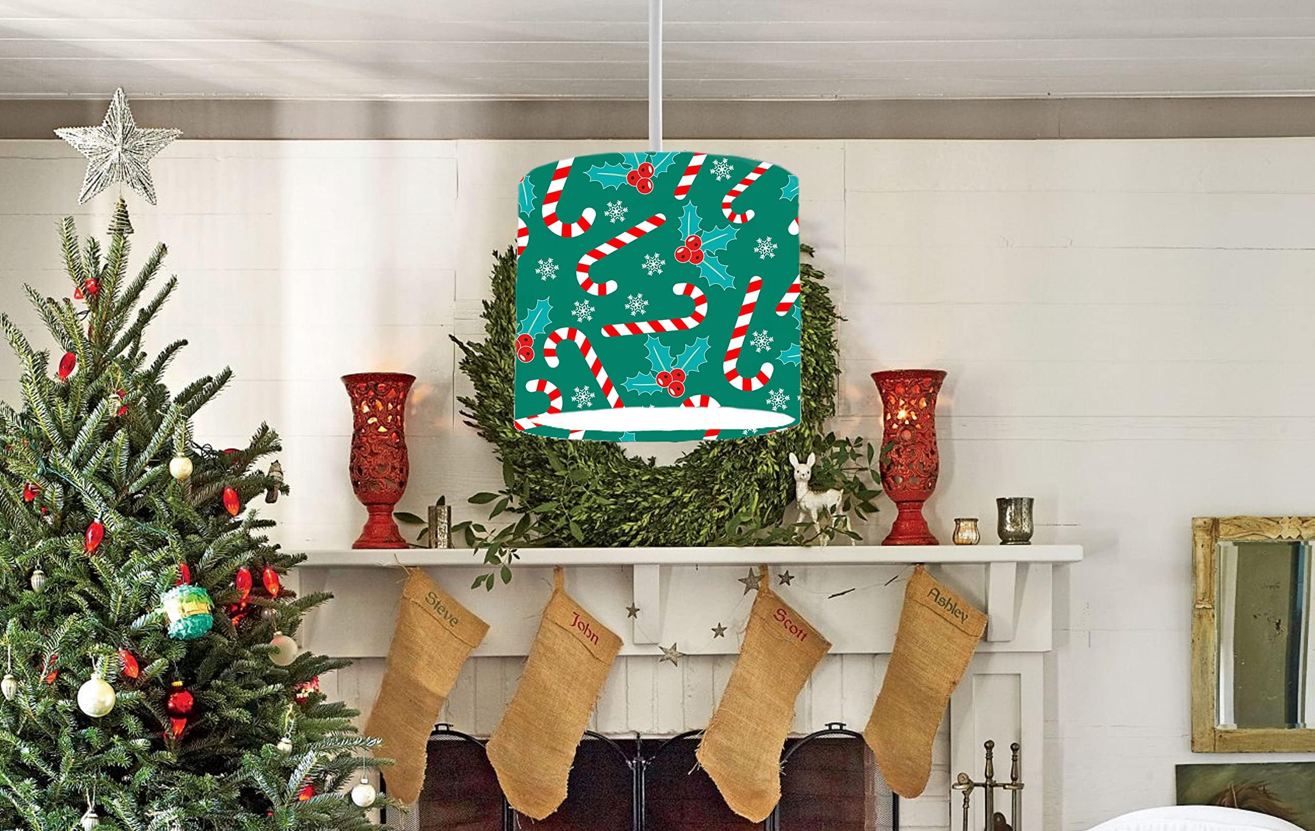 Festive Candy Cane Christmas Ceiling Lampshade Lightshade for Room - Multiple Sizes
