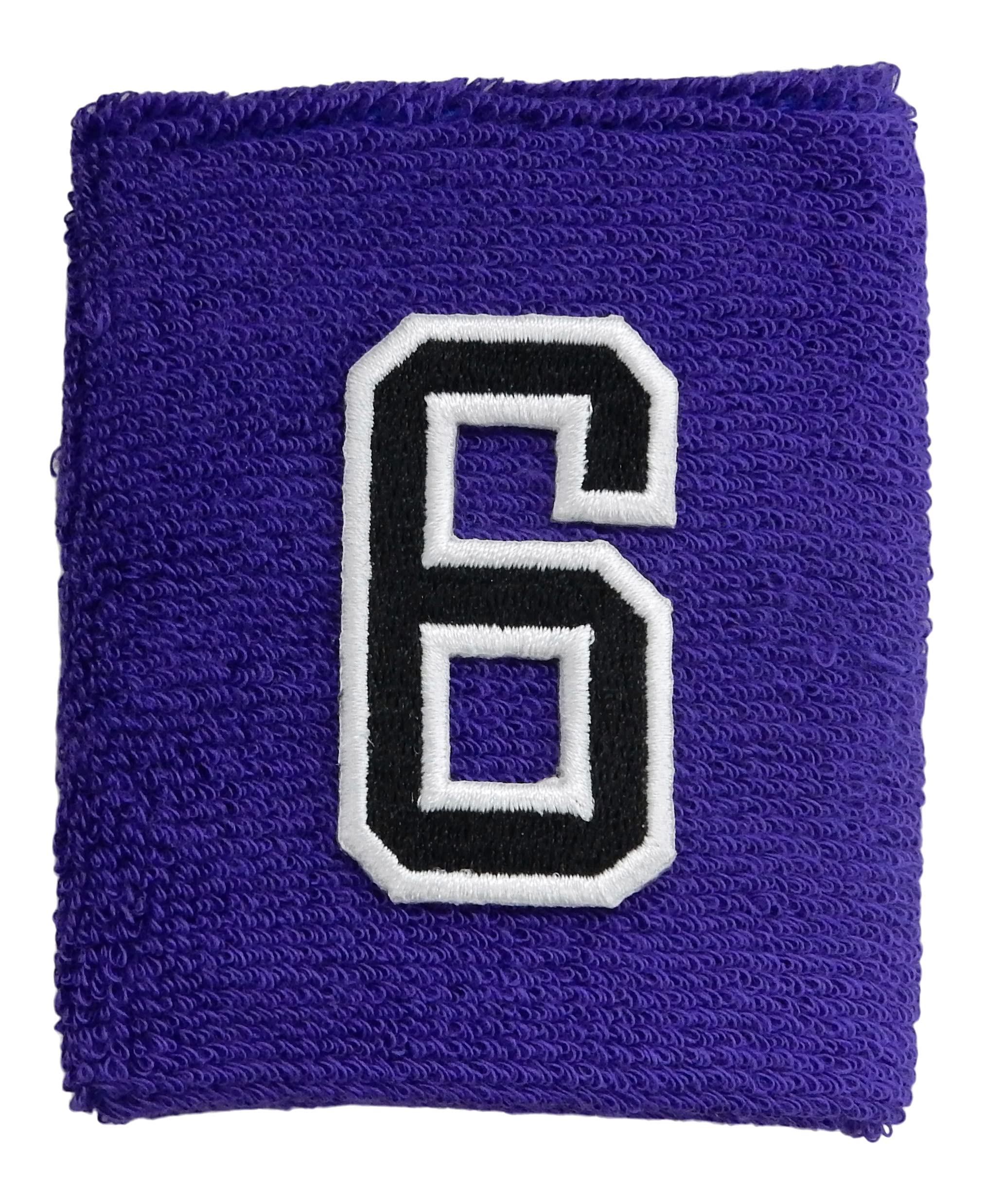 Sports Farm - Customized Sport Wristband and Necklace Combo Set with Jersey Number - Purple (Purple White)