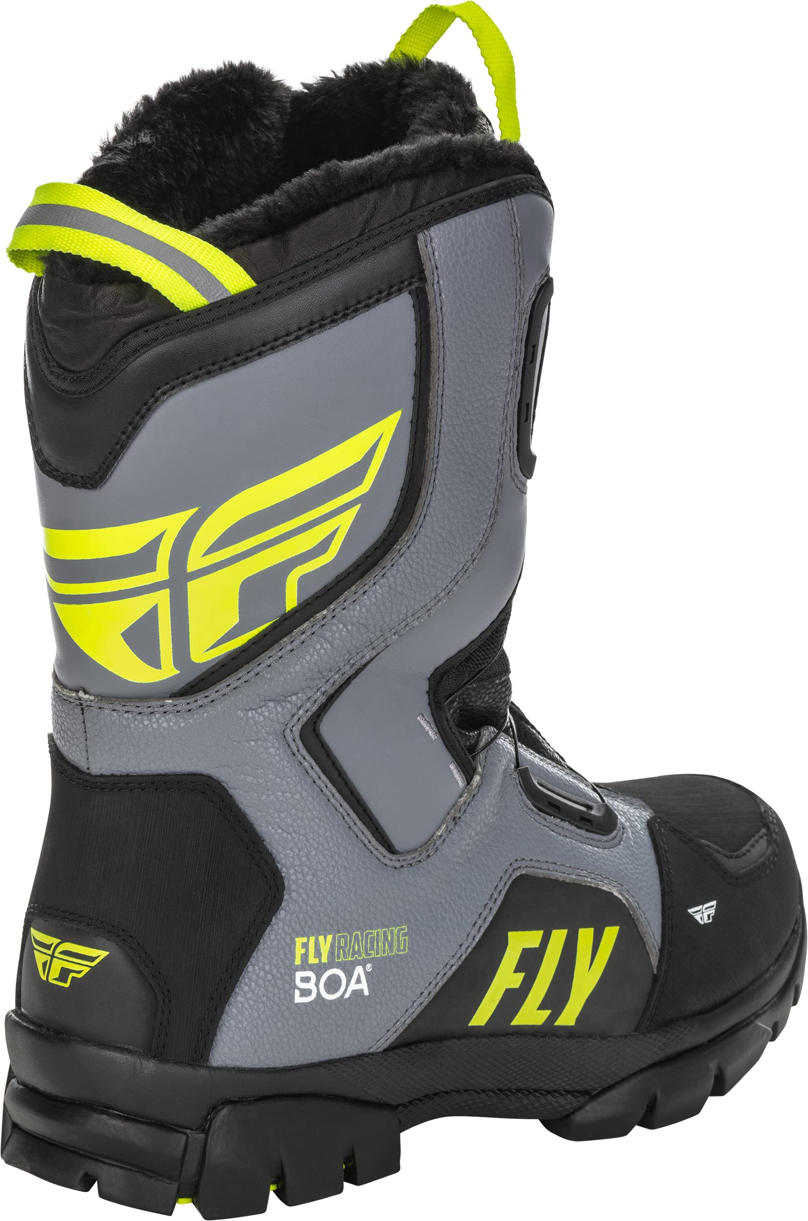 Fly Racing Marker BOA Snow Boot (Black/Grey/Hi-Vis, 9)