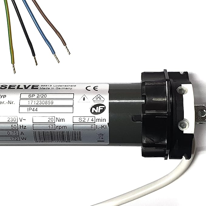 Selve SP 2/10 Rolladenmotor, Rohrmotor mit Spindelendabschaltung, SW60, 25kg Zugleistung