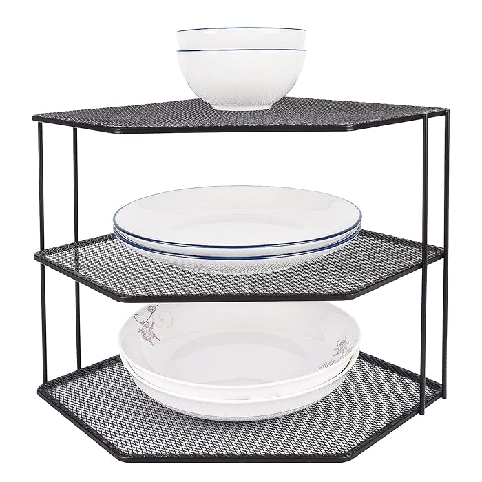 Buy Set of 2 Mesh 3Tier Corner Shelf Counter and Organizer