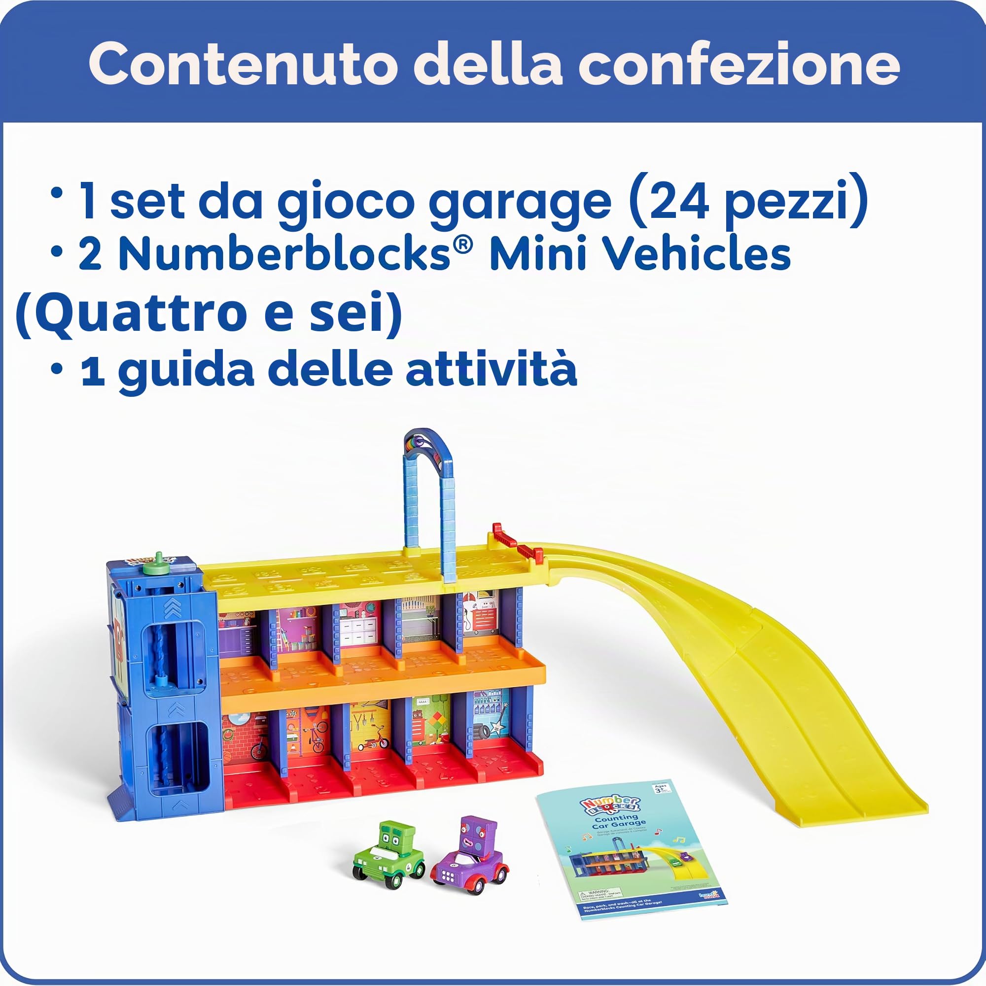 Learning Resources Garage per Contare Numberblocks, 3 Anni +, Giocattolo Educativo di Matematica Interattivo con Auto e Suoni