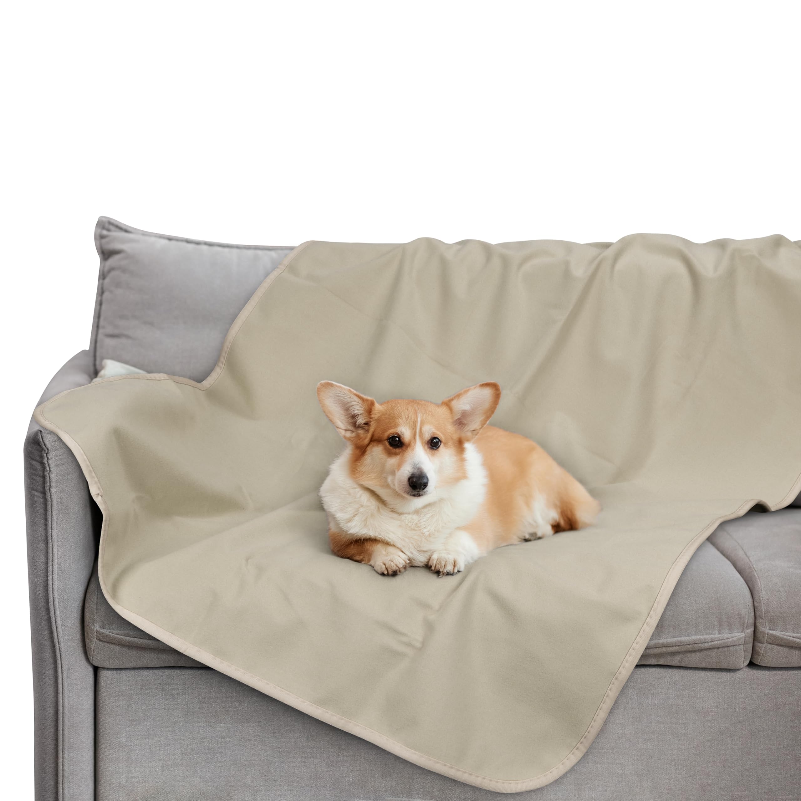 wasserdichte Kühldecke Hunde Katze, Waschbar Hundedecke Kühlend, wasserdichte Hunde Kühlmatte für Sofa Bett Outdoor, Verwendbarer Überwurf Couchbezug Möbelschutz, 130 x 75 cm, Grau