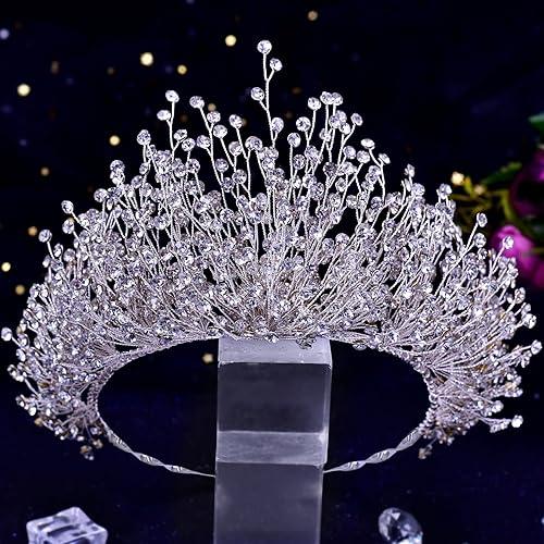 Miniatura 3 de Diadema de boda para novia, corona de tiara de cristal, tiaras y coronas de reina, coronas de novia de boda para fiesta de cumpleaños, boda,