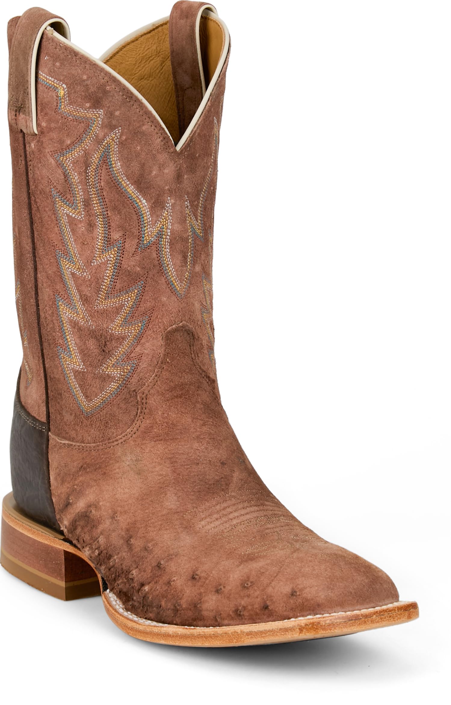 Justin Quincy 11" Wide Square Toe Men's Boots - CPX Collection - Western Leather with Double Stitch Design