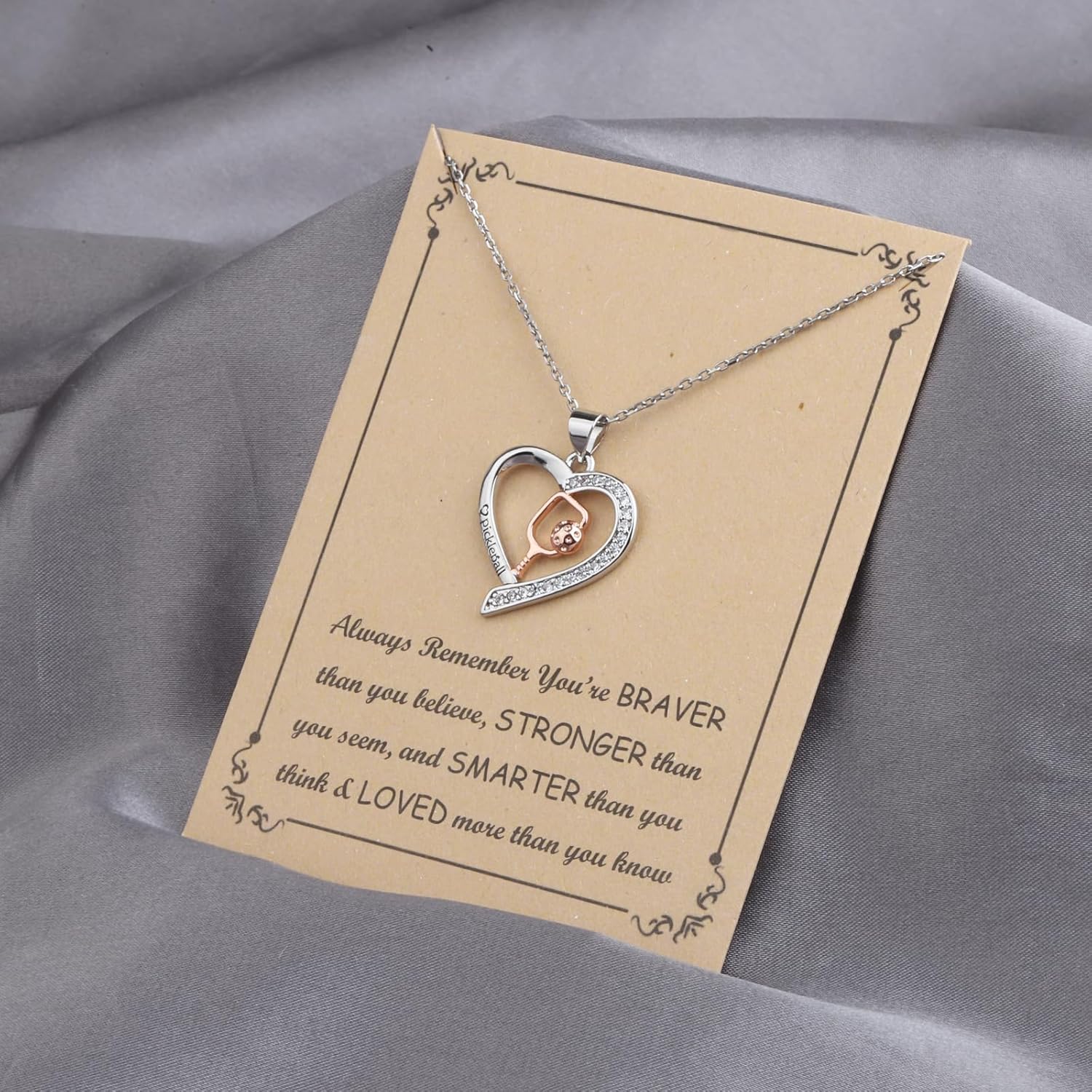 BNQL Pickleball Necklace Pickleball Gifts for Pickleball Players Pickleball Jewelry for Women Pickleball Lover Team Gifts (Pickleball Necklace) - Image 3