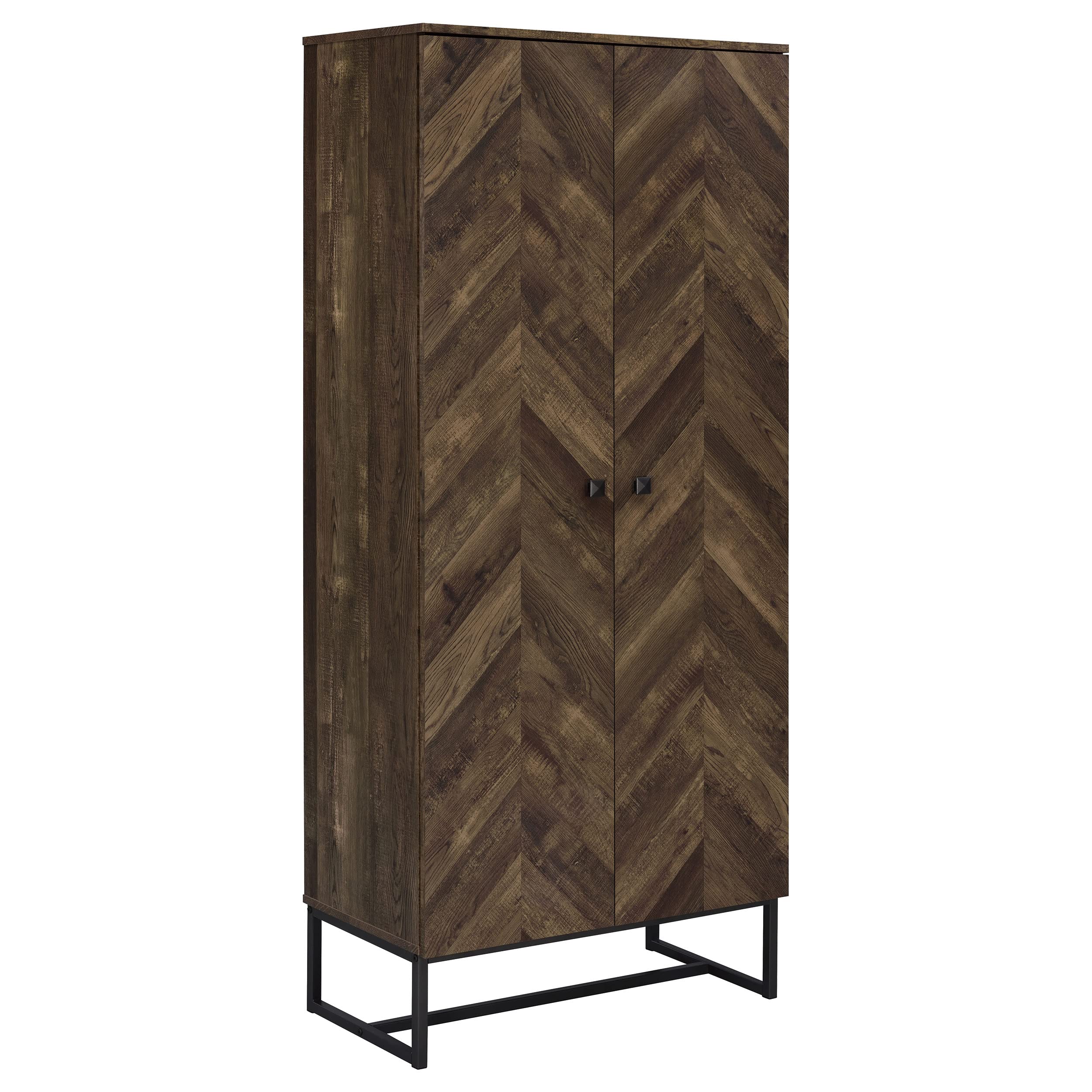 Coaster Home Furnishings Carolyn 2-Door Accent Cabinet Rustic Oak and Gunmetal