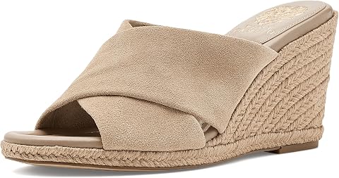 Женские сандалии Vince Camuto Fisella Cross Band Espadrille Wedge, цвет: Бежевый