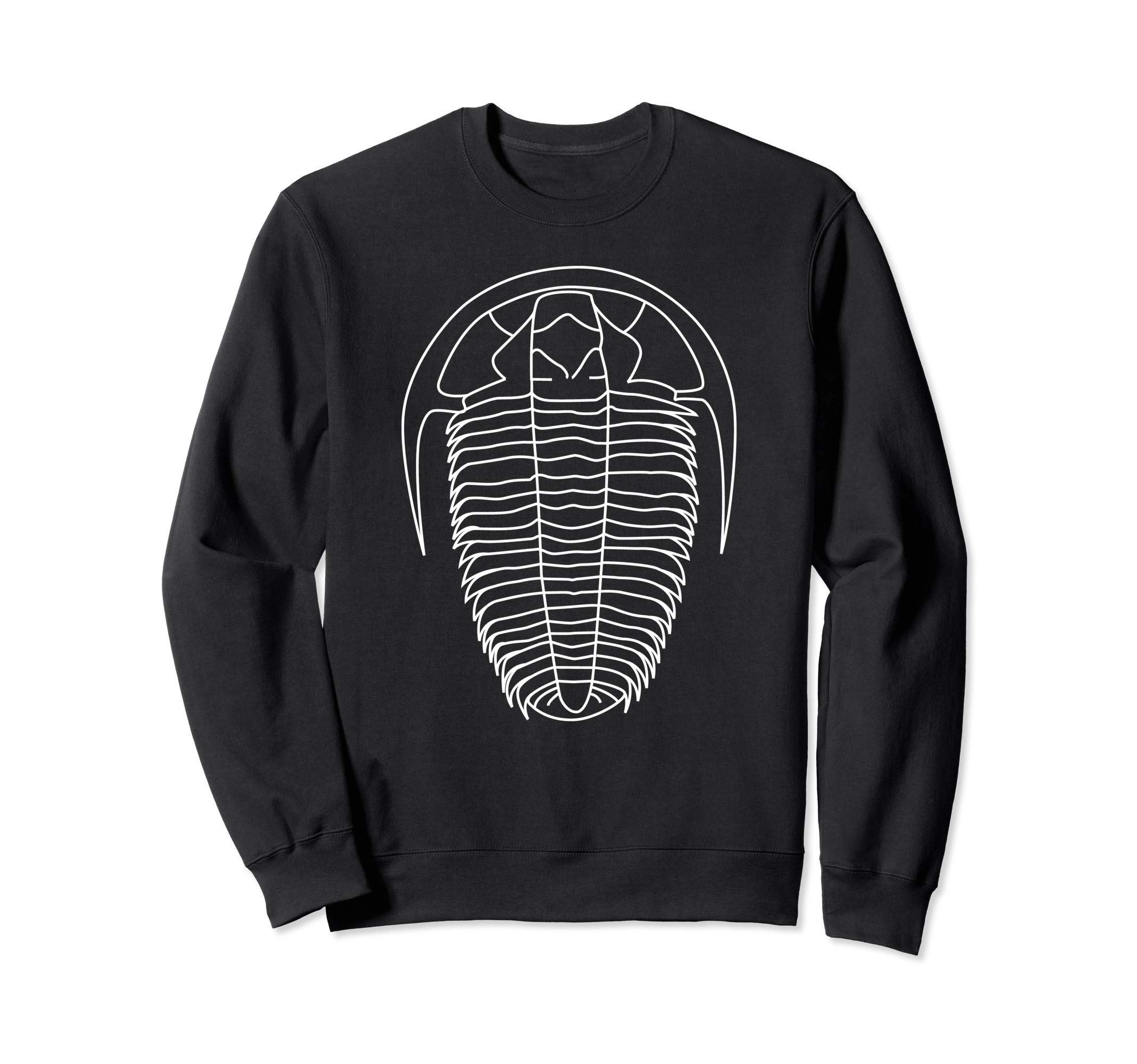 Trilobite Fossil Geology Teacher Student Geologist Gift Sweatshirt, Black