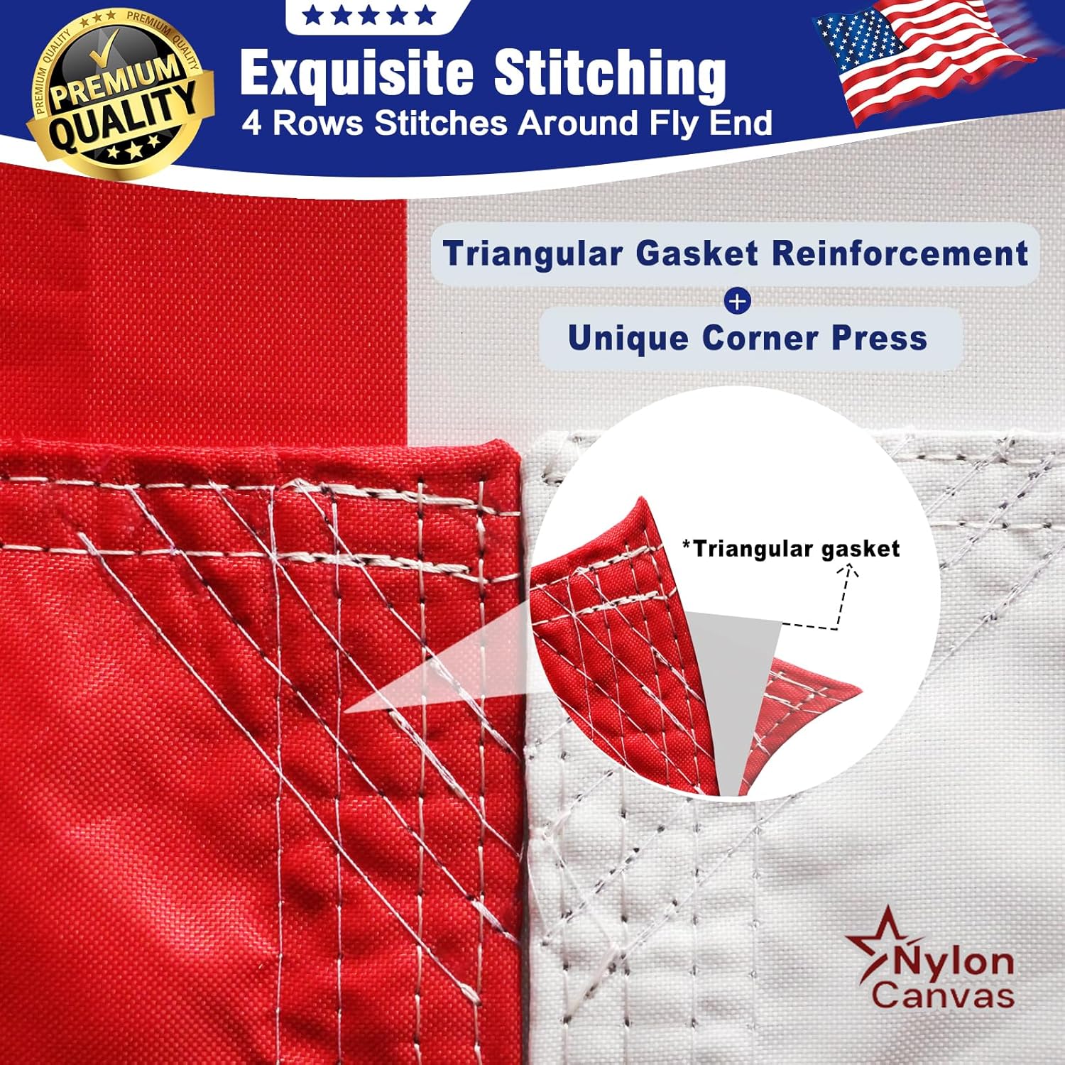 Texas Flag 3x5 for Outdoor: Nylon Heavy Duty Double Sided 3-Ply for Outsides - Fade Resistant with UV Protection - Brass Grommets for Yard, Garden, Patio, High Wind