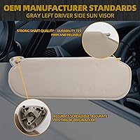 Vista 4 de Dasbecan Parasol gris para lado izquierdo del conductor compatible con Chevrolet Express GMC Savana 1500 2500 3500 4500 1999-2019 Reemplaza#