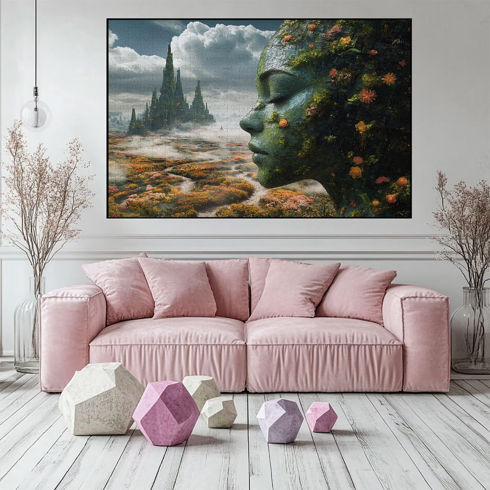Puzzle 3000 elementów puzzle miejskie dla dorosłych kobiet 122 x 81 cm unikalne rzemiosło klasyczne 3D drewniana układanka do rodzinnych gier aktywnych, układanka do samodzielnego wykonania nawet do
