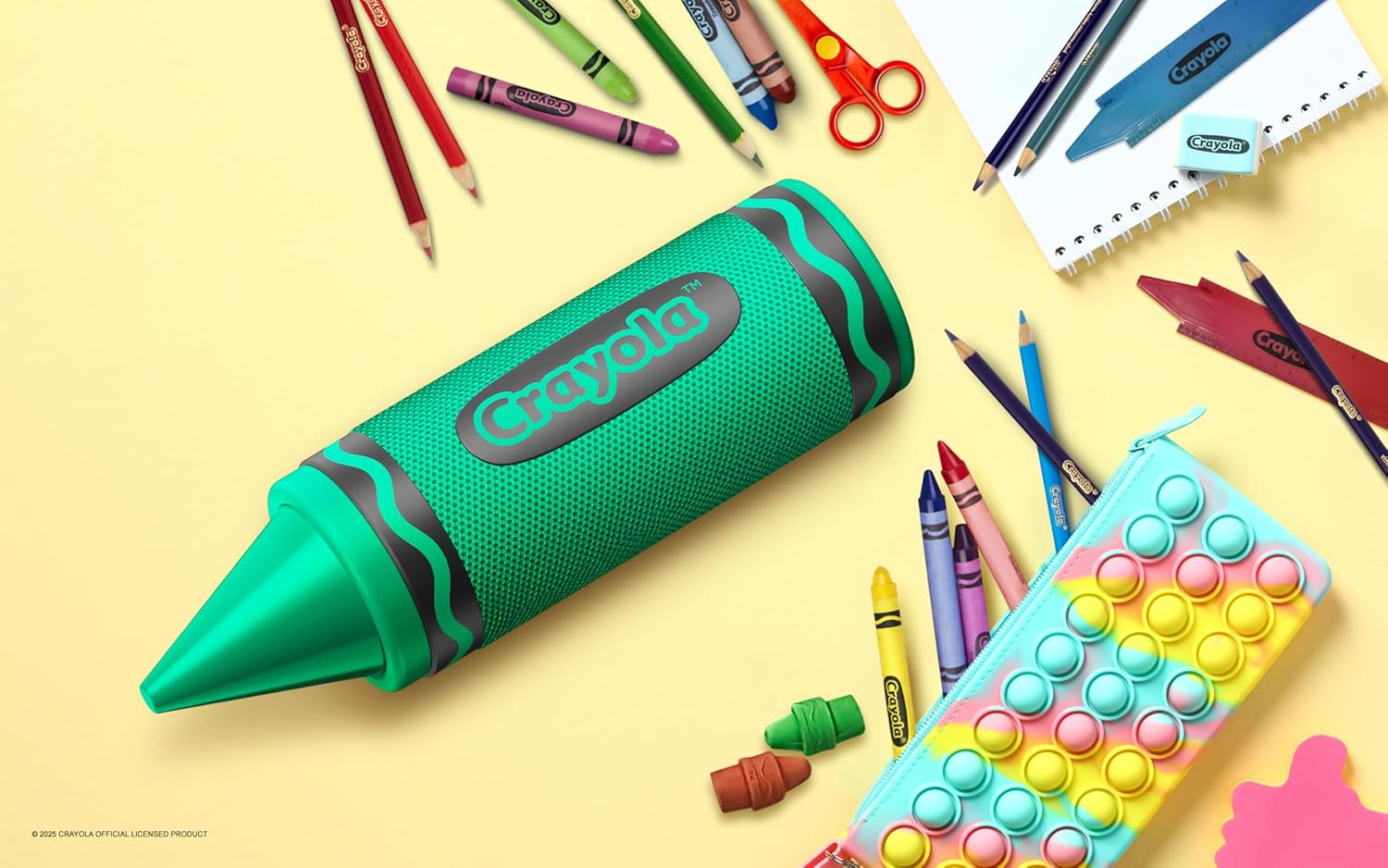 Crayola Kids Crayon Speakers Bluetooth Wireless, Portable Bluetooth Speakers 20W Peak Power HD Sound, Mini Bluetooth Speaker with TWS Pairing BT 5.3, FM Radio Home/Party/Outdoor/Travel - Image 7