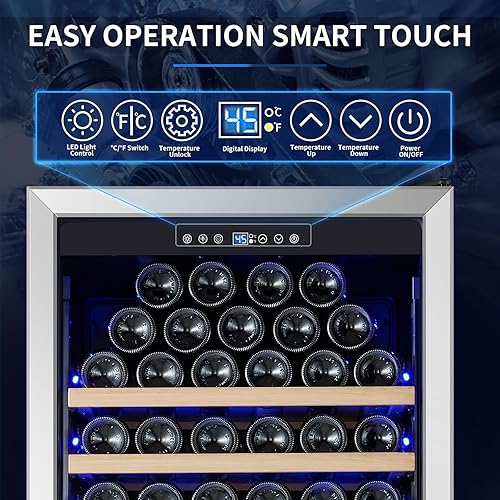 Miniatura 108 de Refrigerador de bebidas de 15 pulgadas, refrigerador de bebidas de 130 latas con puerta de vidrio y cerradura, compresor mejorado, bajo ruido