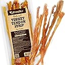 A Freschi srl Turkey Tendons for Dogs, USA-Sourced, Healthy Dog Treats, Rawhide-Free Puppy Chews, Long Lasting, All Natural, Hypoallergenic Dog Treats for Small Breeds, 3 oz Pack Strips