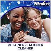 Vista 5 de Efferdent Tabletas de limpieza de retenedores, tabletas limpiadoras de dentaduras para aparatos dentales, limpieza completa, 102 tabletas