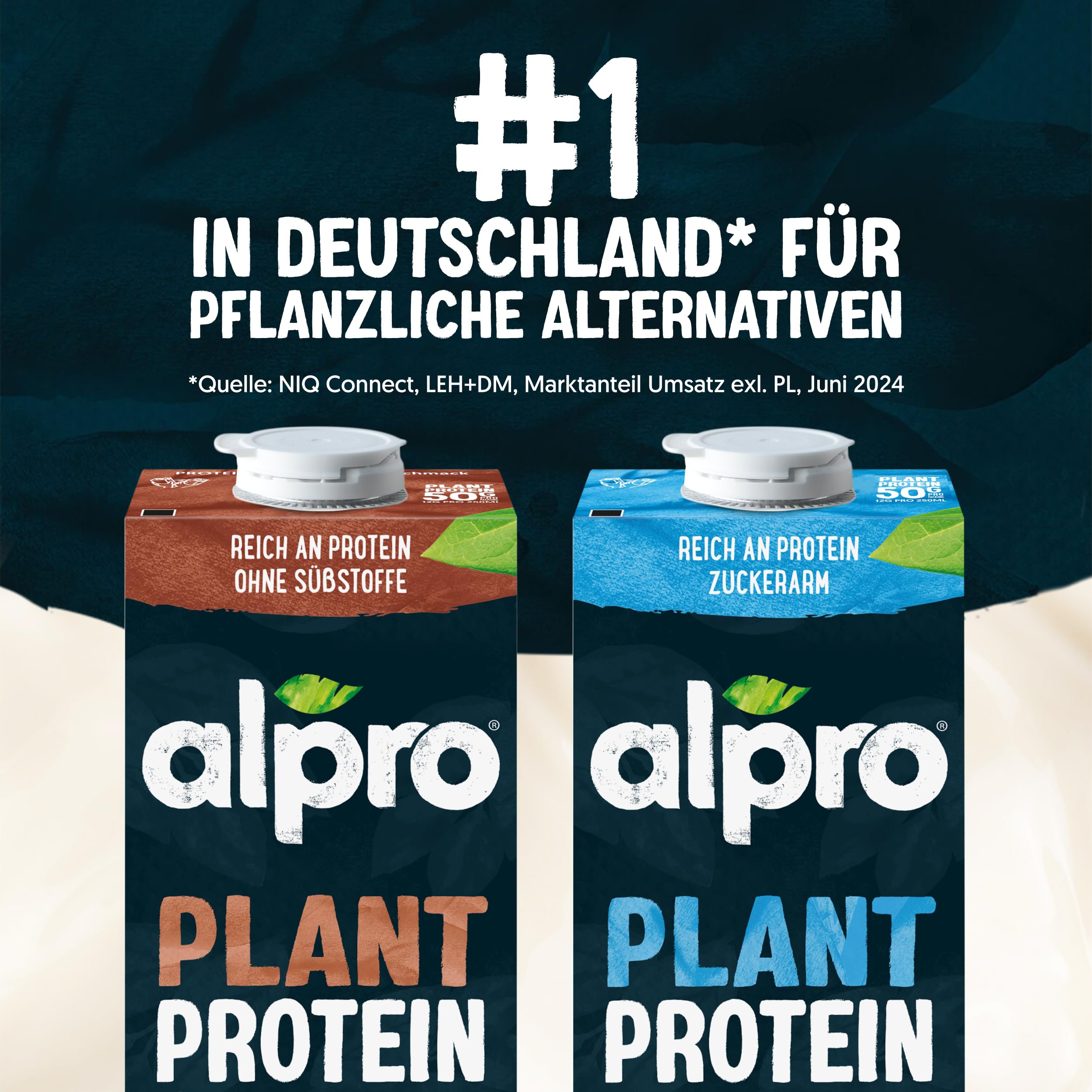 Alpro Proteindrink Natur 8 x 1L pflanzlich laktosefrei zuckerarm proteinreich