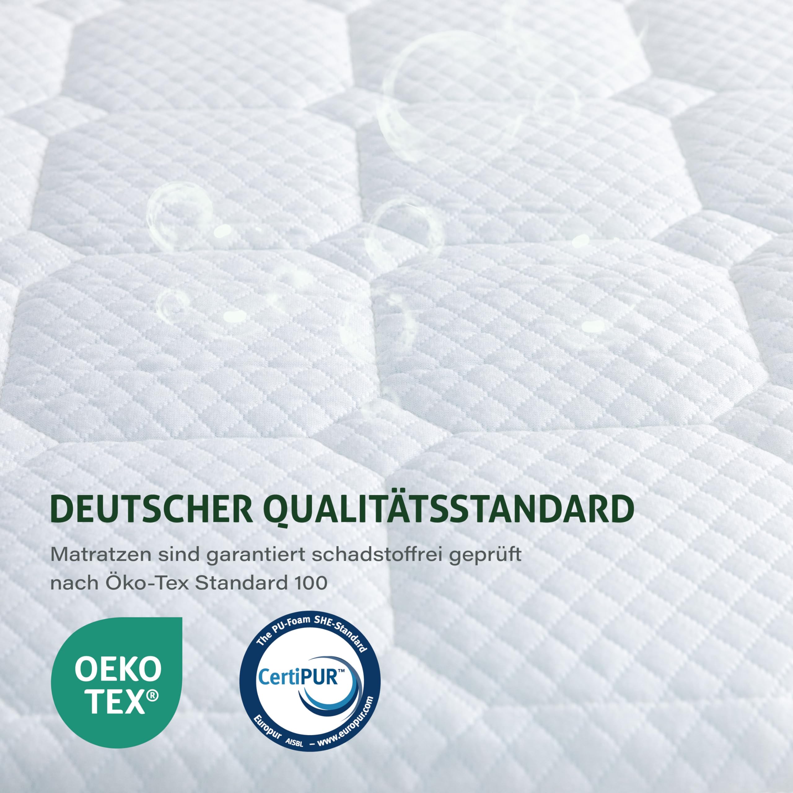 EGO HOME Matrastopper, 120 x 200, 7 cm hoogte, matrastopper met traagschuim met 7 zones, Öko-Tex gecertificeerd, voor boxspringbed, matrassen, slaapbank EGO HOME Matrastopper, 120 x 200, 7 cm hoogte, matrastopper met traagschuim met 7 zones, Öko-Tex gecertificeerd, voor boxspringbed, matrassen, slaapbank