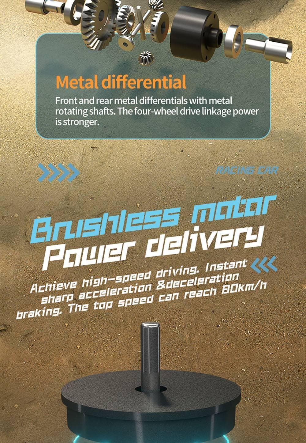 ZLL Beast SG116 MAX Brushless 1/16 Scale 4WD, for Adults, UP to 80KMH RTR RC Truck with 35A 3 Wire ESC, 2.4GHz Remote Control