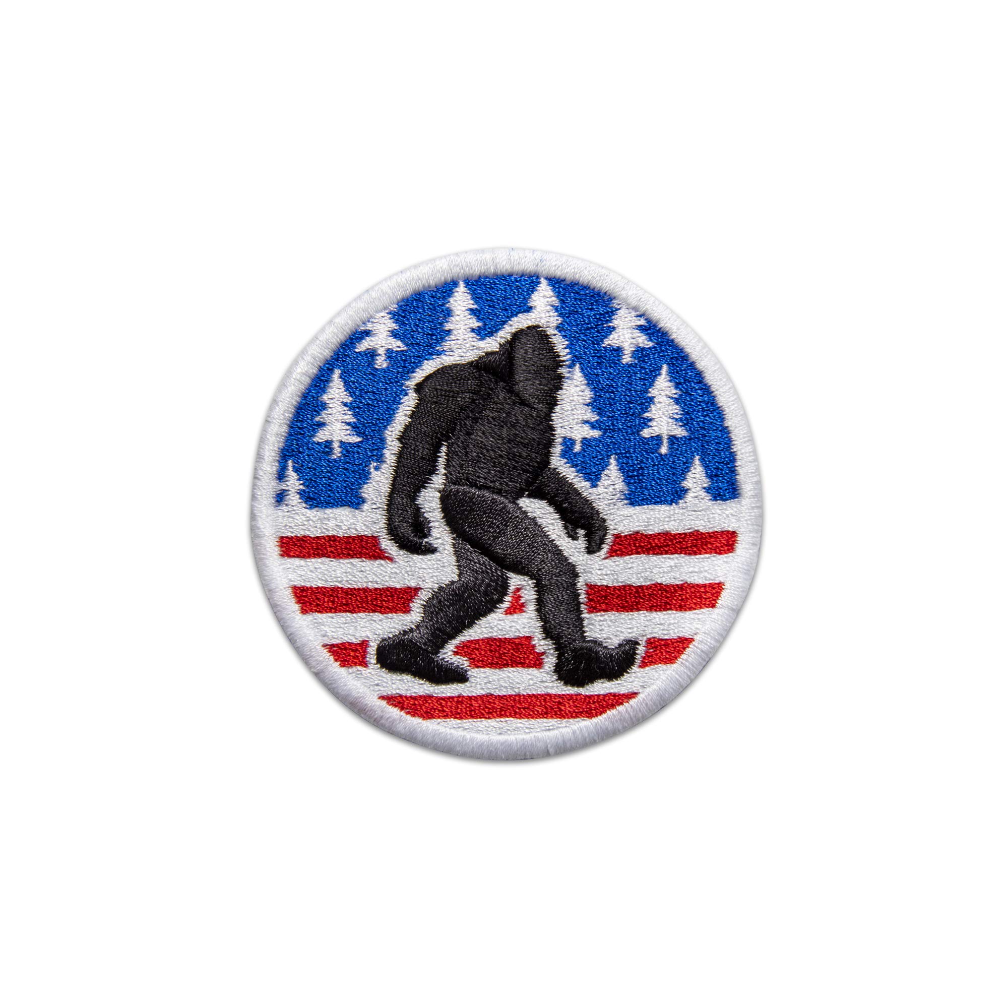 Sasquatch American Flag Iron-On Patch