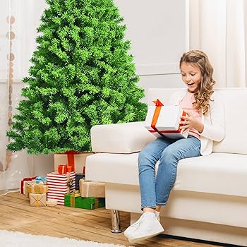 6.5FT Flocked Verdant Christmas Tree with 924 Branch Tips.