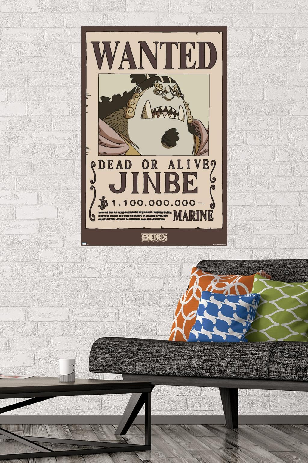 Amazon.com: One Piece - Jinbe Wanted Poster Wall Poster, 34L