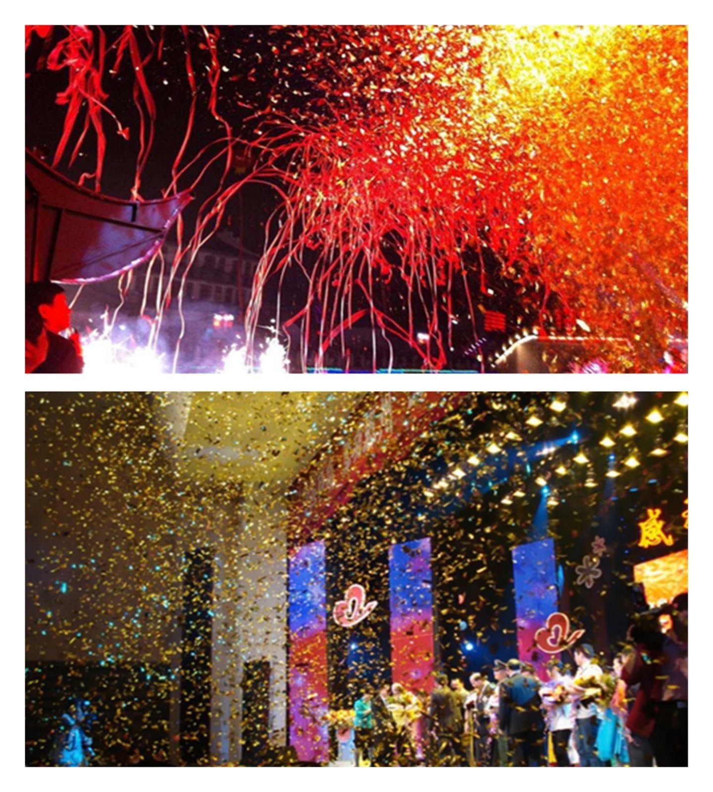 Konfettimaschinen, DMX/Fernbedienung Led Konfetti Kanone Party DJ Bühne Effekt Konfetti Bunte Papier Blasen Maschine for Hochzeit Feier