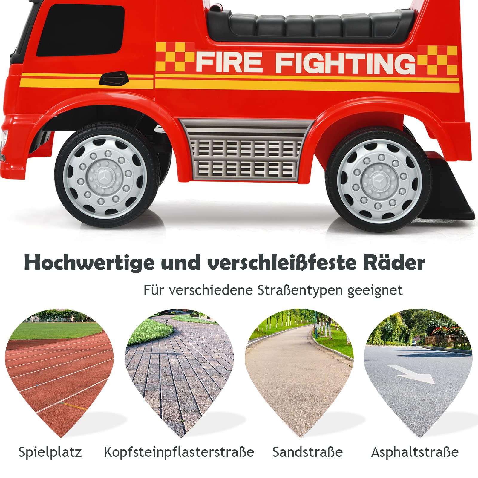 GOPLUS Rutschauto mit Kofferraum unter Sitzfläche, Rutscher Kinderfahrzeug mit Scheinwerfer&Hupe&Musik, Schiebauto für Kinder von 12-36 Monate, Kinder Kraftfahrzeug, Farbwahl (Rot)