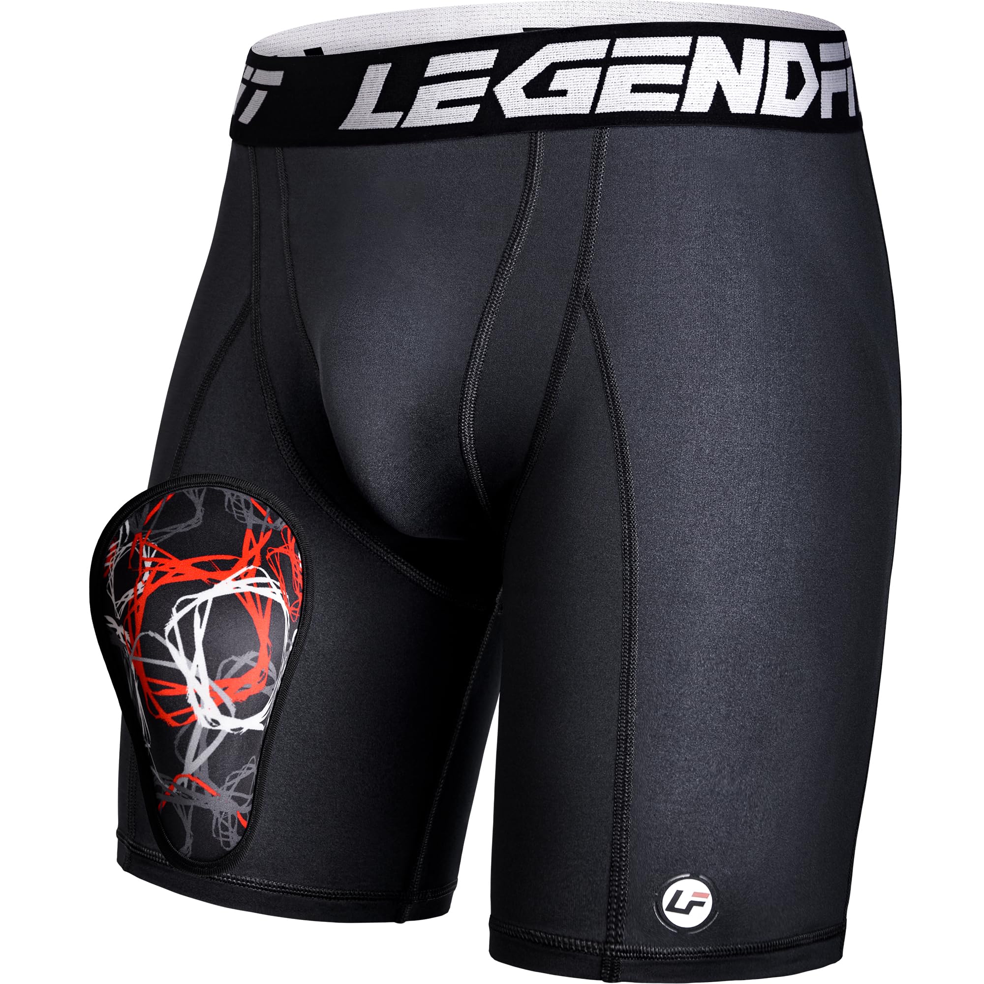 Legendfit Men Football Compression Shorts w/Cup Straps Protective Athletic Sliding Underwear Baseball Lacrosse Cricket