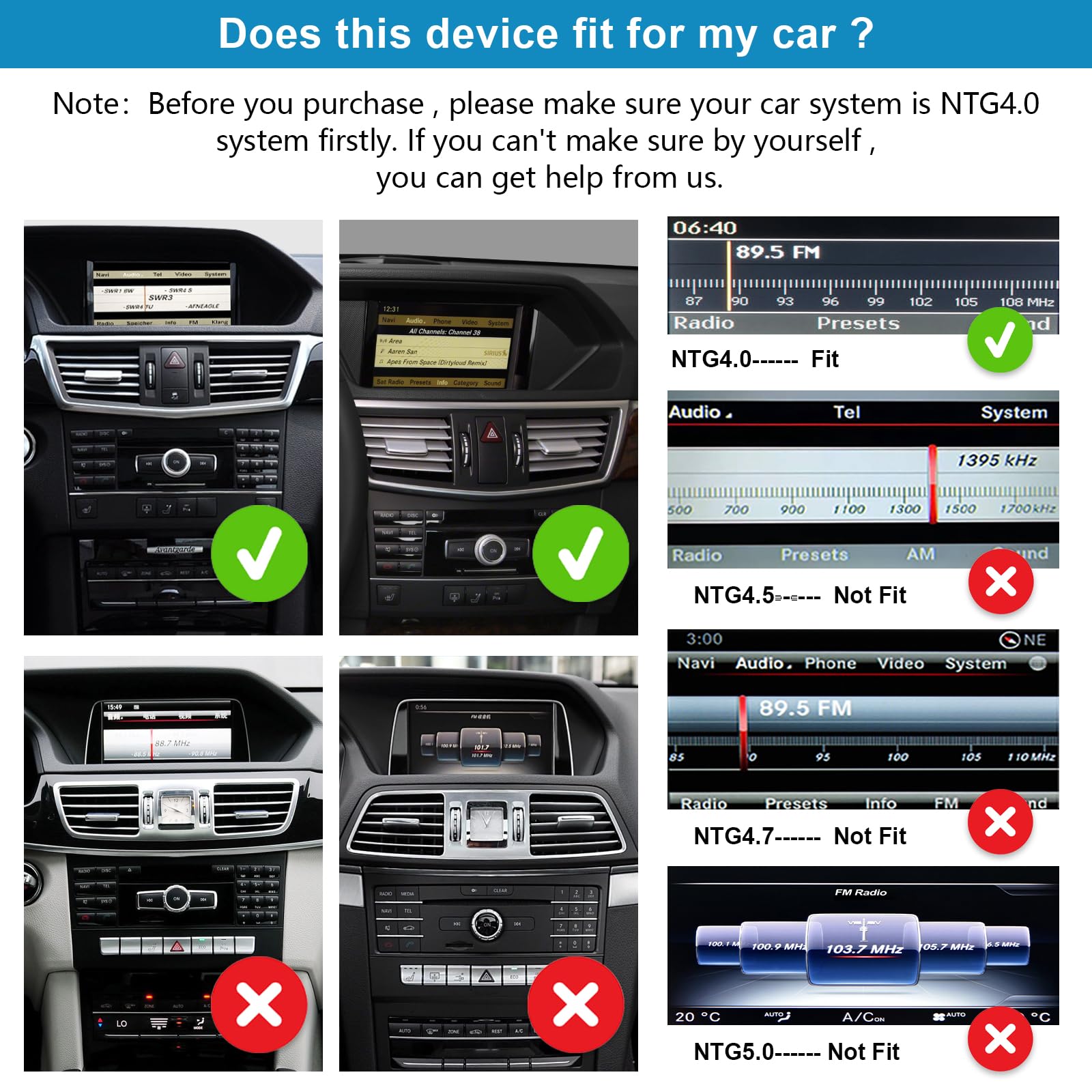 Radio samochodowe 12,3 cala z ekranem dotykowym i bezprzewodową funkcją Carplay i Android Auto dla Mercedesa Benz klasy E W212 z lat 2009-2011 NTG4.0, obsługuje Mirrorlink, kamerę i nawigację