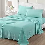 Martha Stewart Microfiber Sheets Set - | Soft, Smooth, Durable, Easy Care | Bedding Sheets, Blue Tint