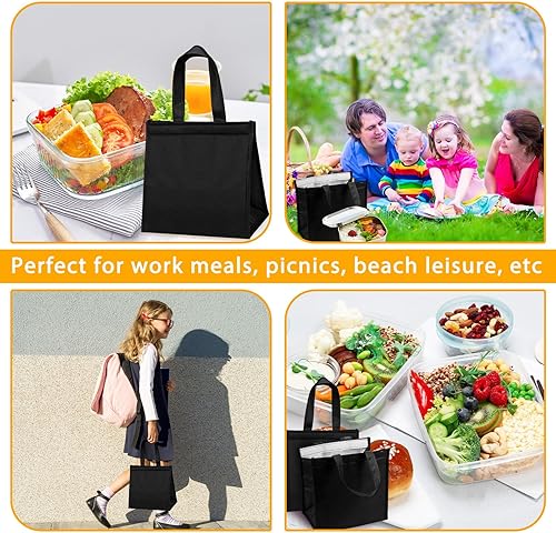 Miniatura 2 de meekoo 12 bolsas de almuerzo aisladas, reutilizables, a prueba de fugas, bolsa de almuerzo impermeable para mujeres, hombres y adultos, unisex, para