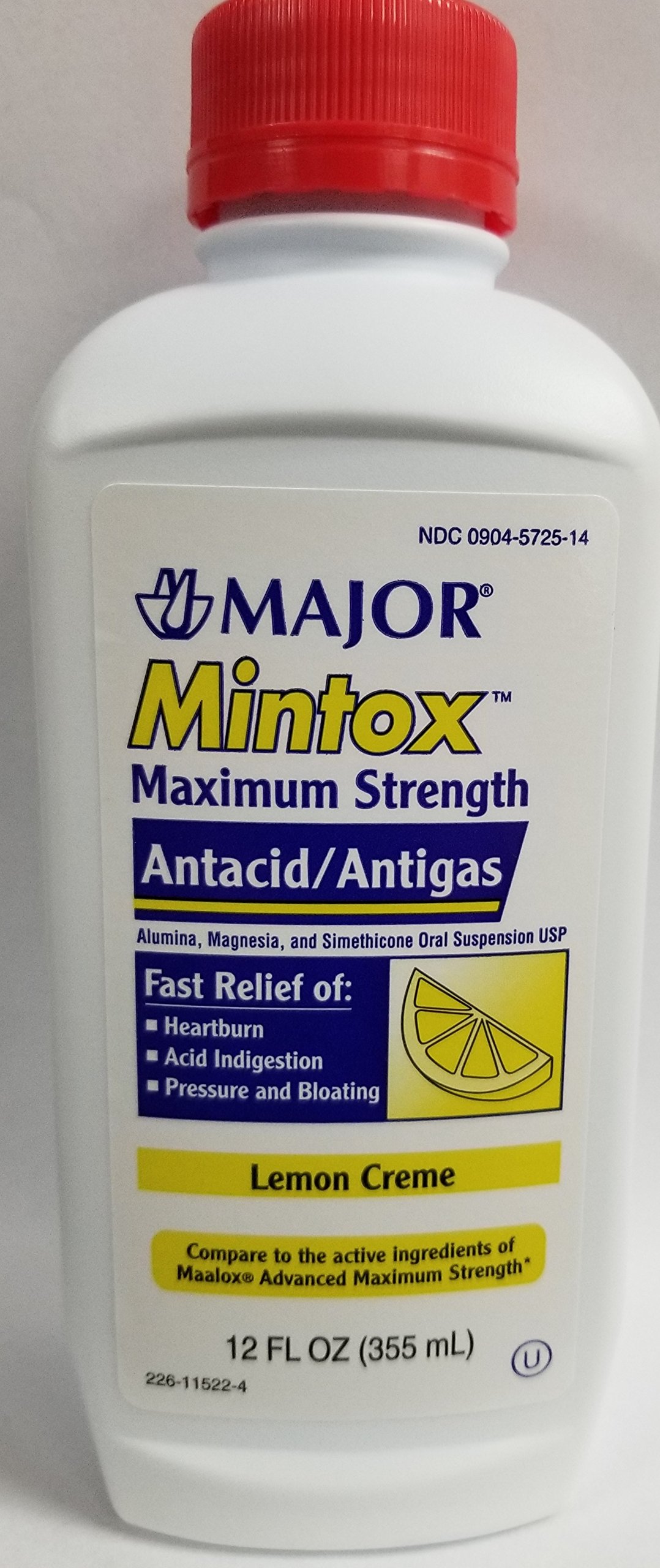 Amazon.com: Major Mintox Maximum Strength Antacid/Antigas for Fast