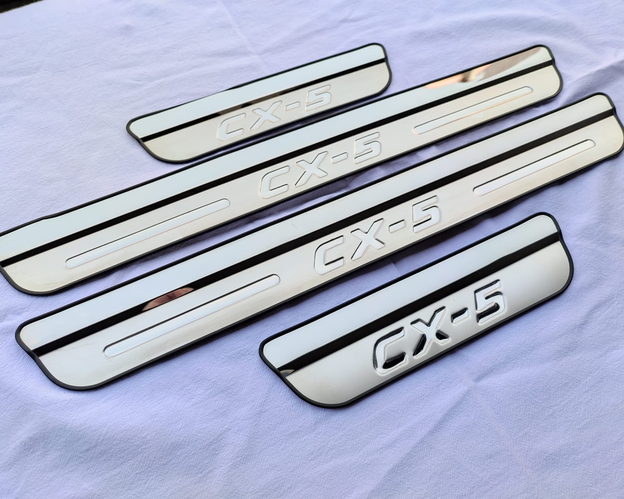 auto dorpellijst instaplijsten stapbeschermer Voor Mazd&a CX-5 CX5 KE KF 2012-2022 2023 Auto Instaplijsten Scuff Plate Trim Sticker Roestvrij Welkom Pedaal protector Auto Accessoires Pedaal Voetsteun