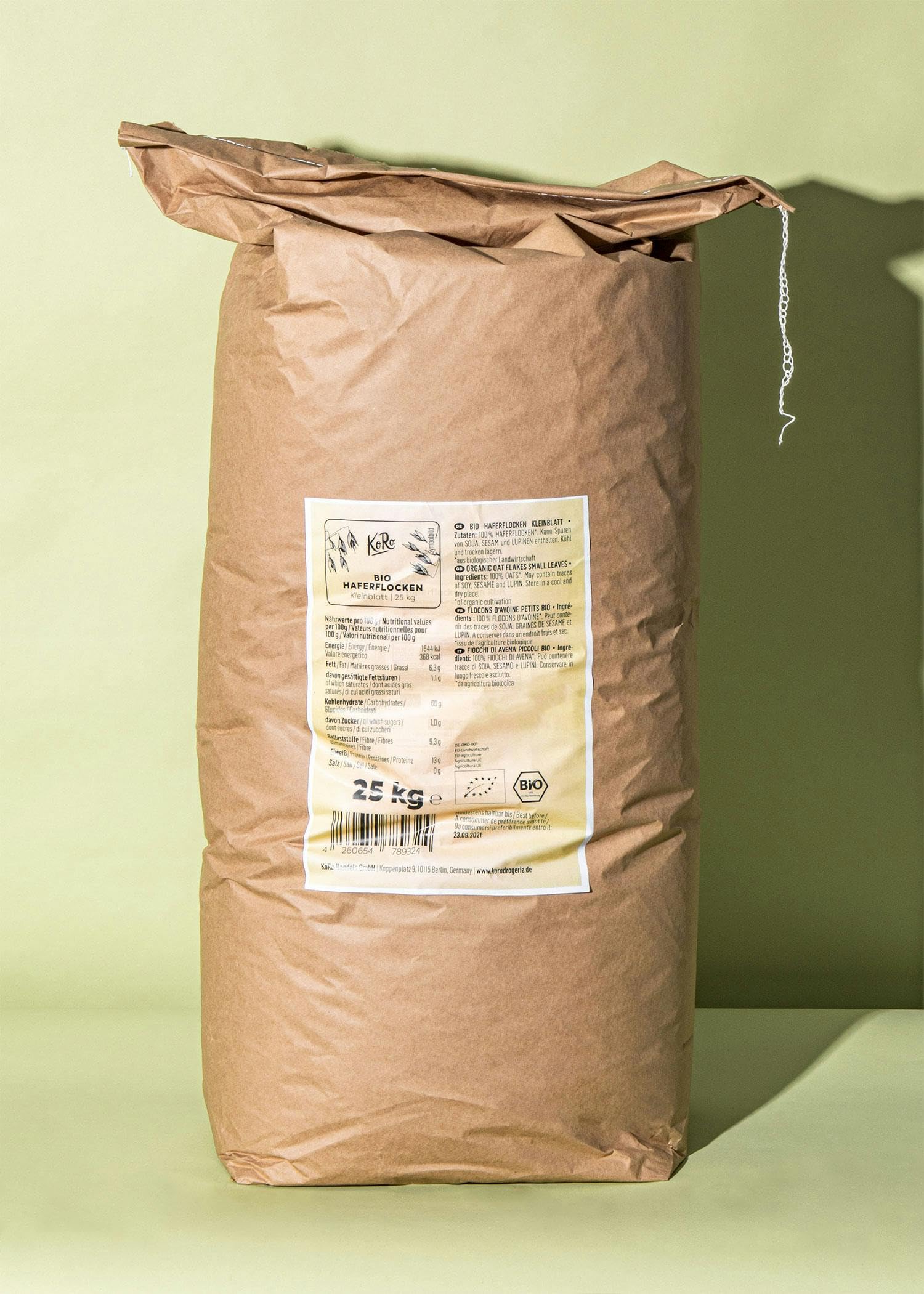 KoRo - Fiocchi d'avena piccoli bio | 25 kg