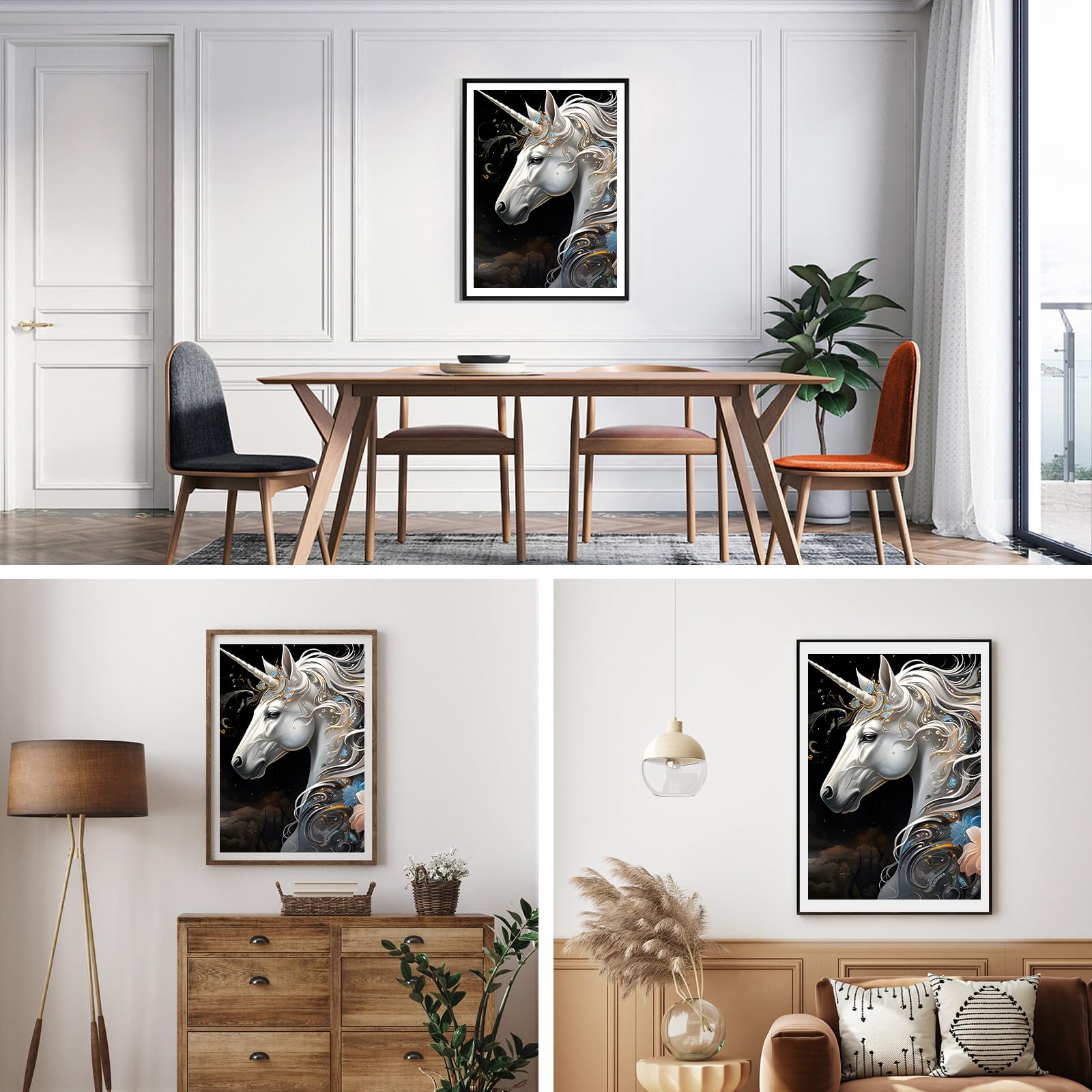 Kit De Peinture Diamant 5D À Faire Licorne De Dessin Animé-30X45Cm-Diamond Painting Strass