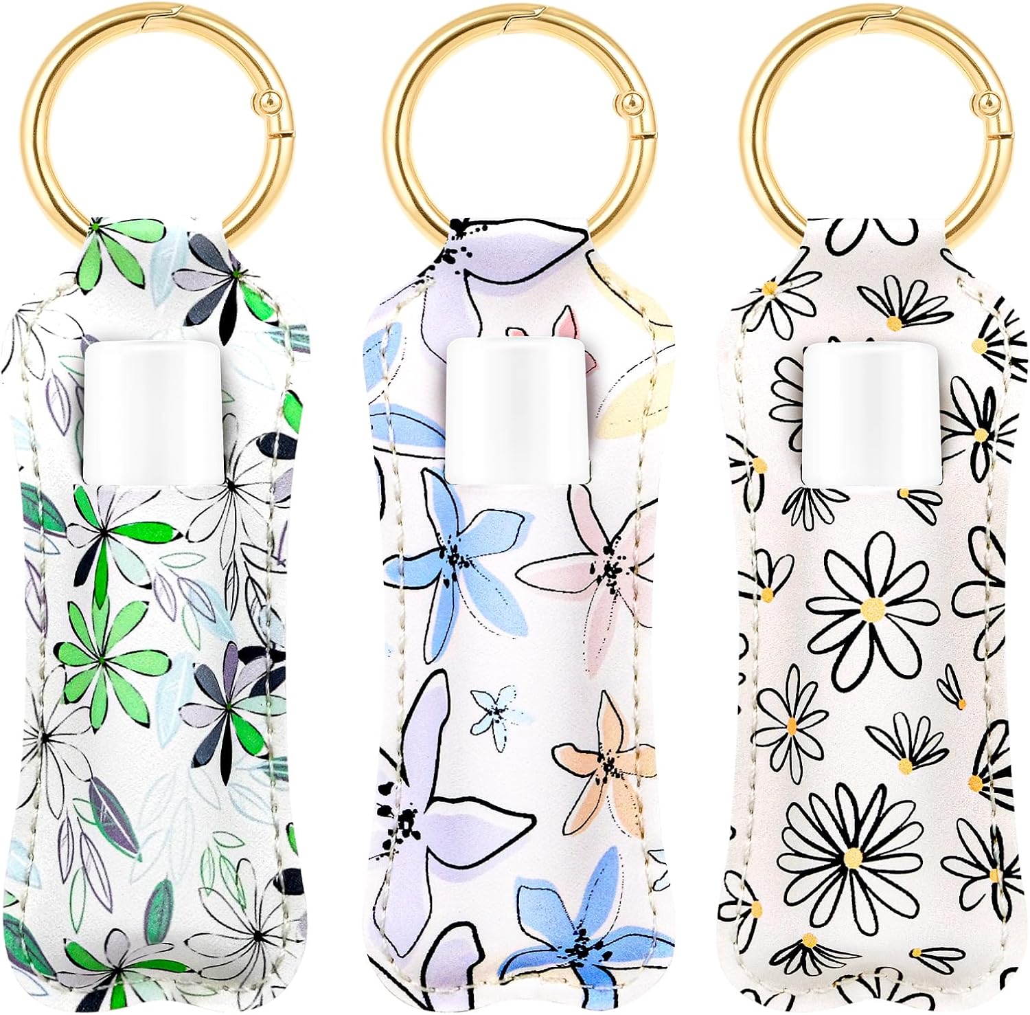 WK IEASON Lip Balm Holder for Chapstick Lipstick Sleeve Keychain,Small Christmas Gifts Stocking Stuffers for Teen Girls Women