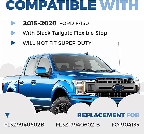 ECOTRIC Center Tailgate Molding Trim Compatible with 2015-2020 Ford F150