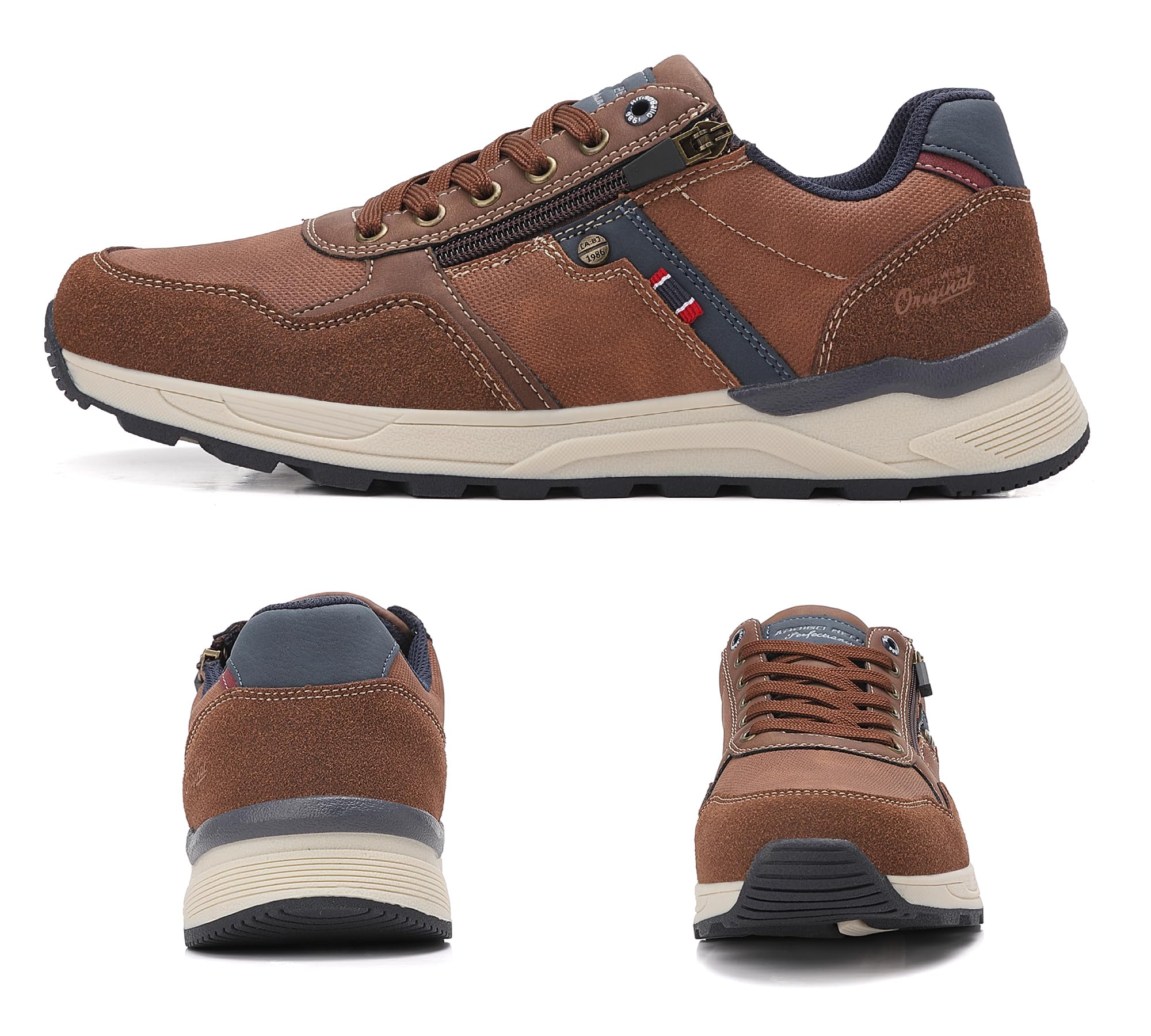 ARRIGO BELLO Sneaker Schuhe Herren Reißverschluss Freizeitschuhe rutschfest Halbschuhe Outdoor Leichte Turnschuhe für Männer 41-46