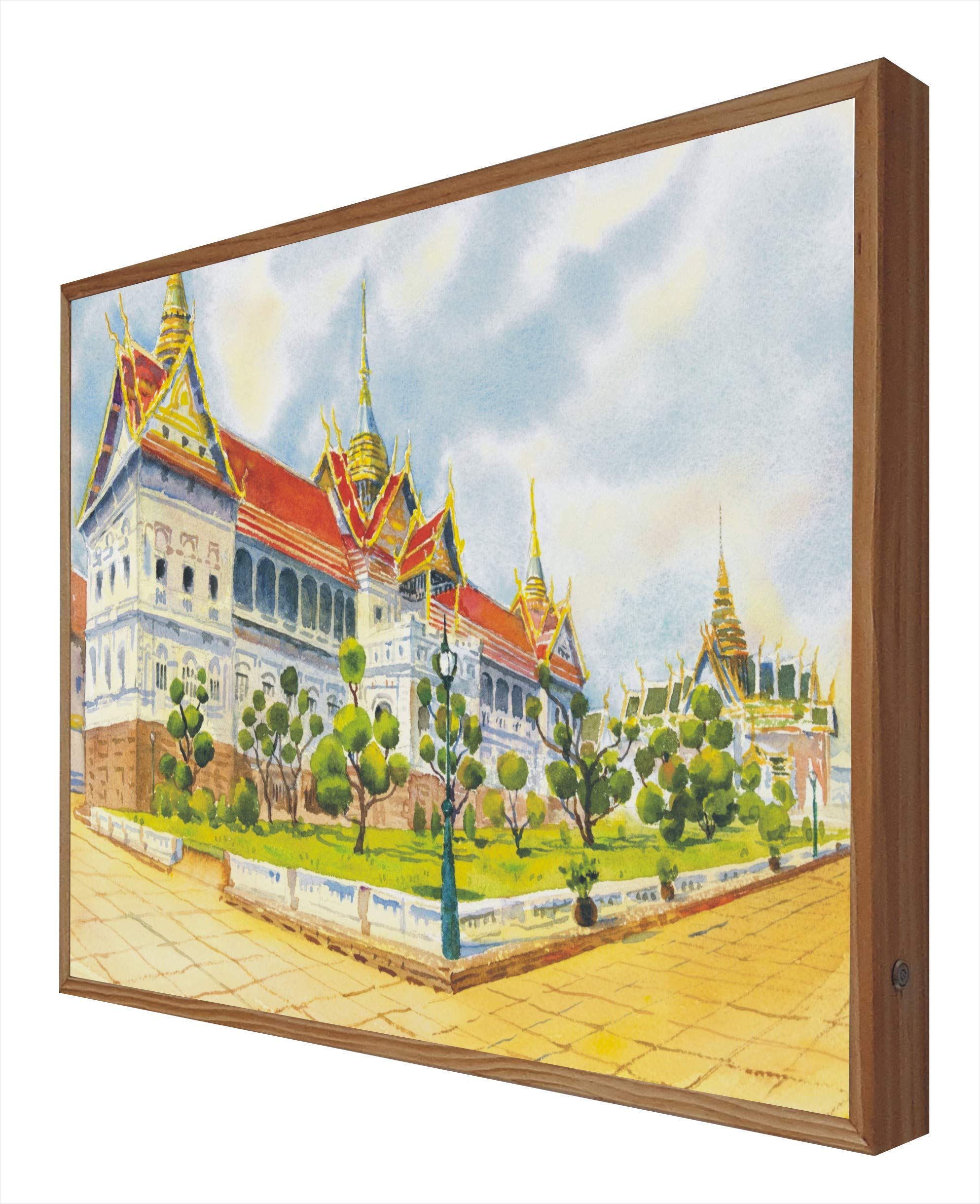 Panneau Vintage d'exception Grand Palais de Bangkok ornement mural lumineux
