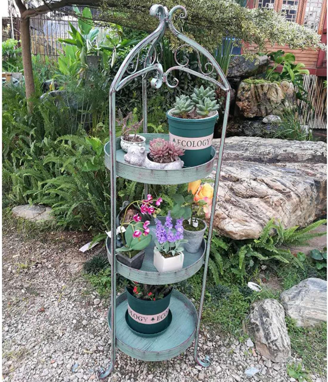 ✨天然石、華道家、緑光小松？御影石グレー？高級花鉢、師範、FINE