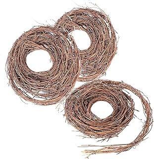 Kidlearn 3 Pack 15 Feet DIY Crafts Natural Grapevine Twig Vine Garland Wreaths for Wedding House Holiday Door Wall Decor
