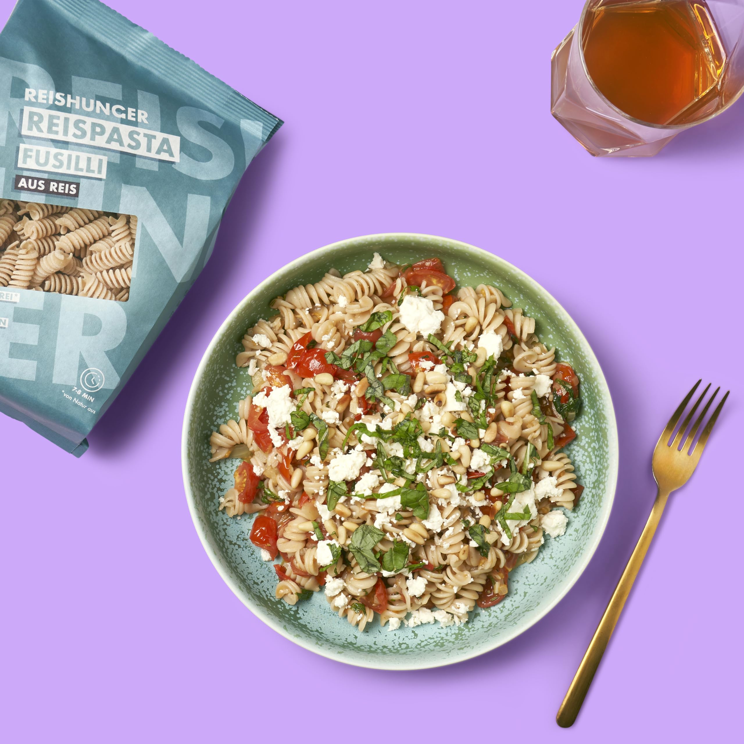 REISHUNGER Glutenfreie Nudeln aus Vollkornreis 3 x 400g - Nährstoffreich - Original italienische Reispasta als Penne, Fusilli & Spaghetti - Reisnudeln bei Zöliakie geeignet