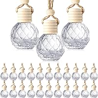 Vista 11 de BBTO Ambientador colgante para coche, 50 unidades, botellas de perfume de vidrio vacías, difusor de botellas de ambientador para aceites esenciales