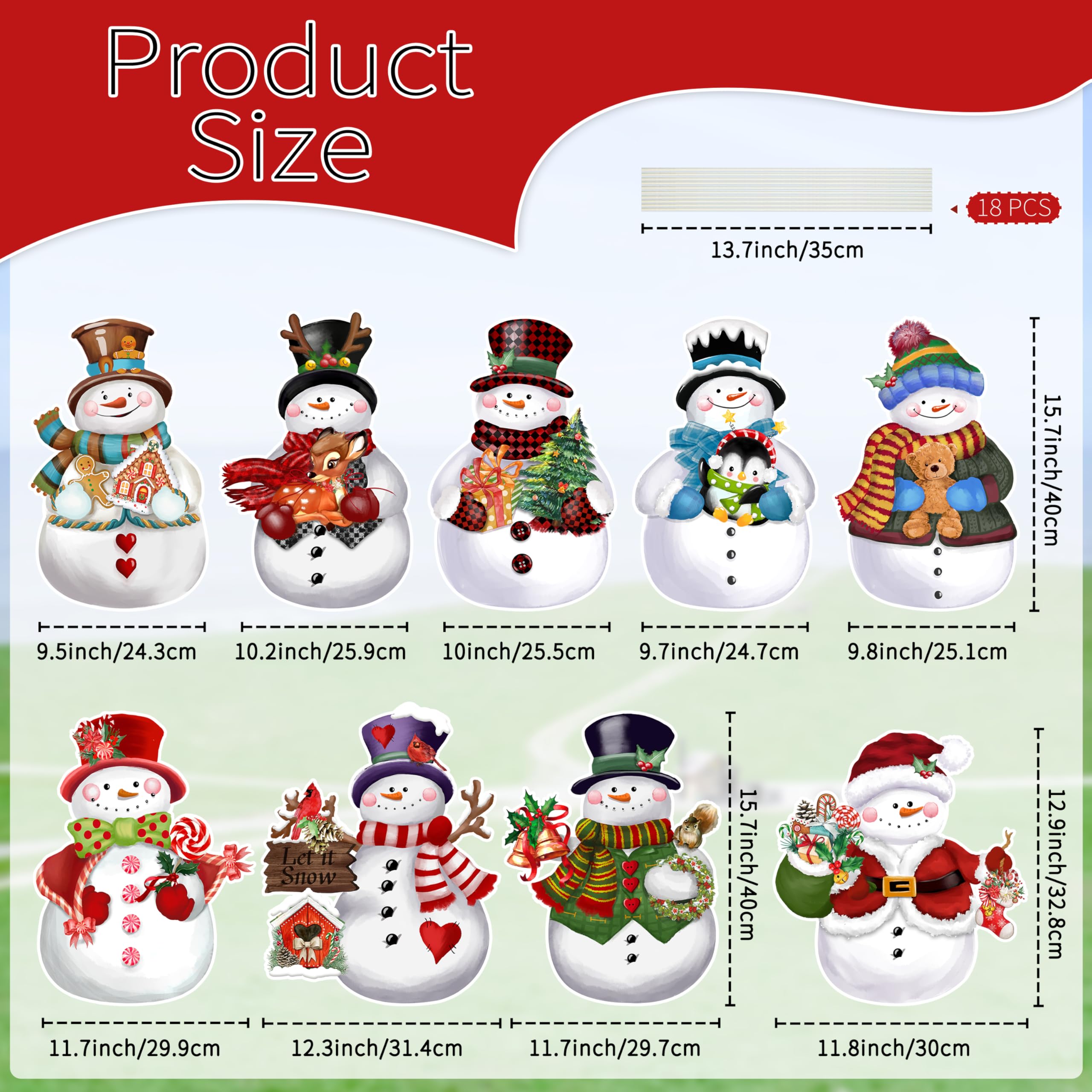 Amazon.co.jp: TREWAVE ステークス付きクリスマスヤードサイン 9個