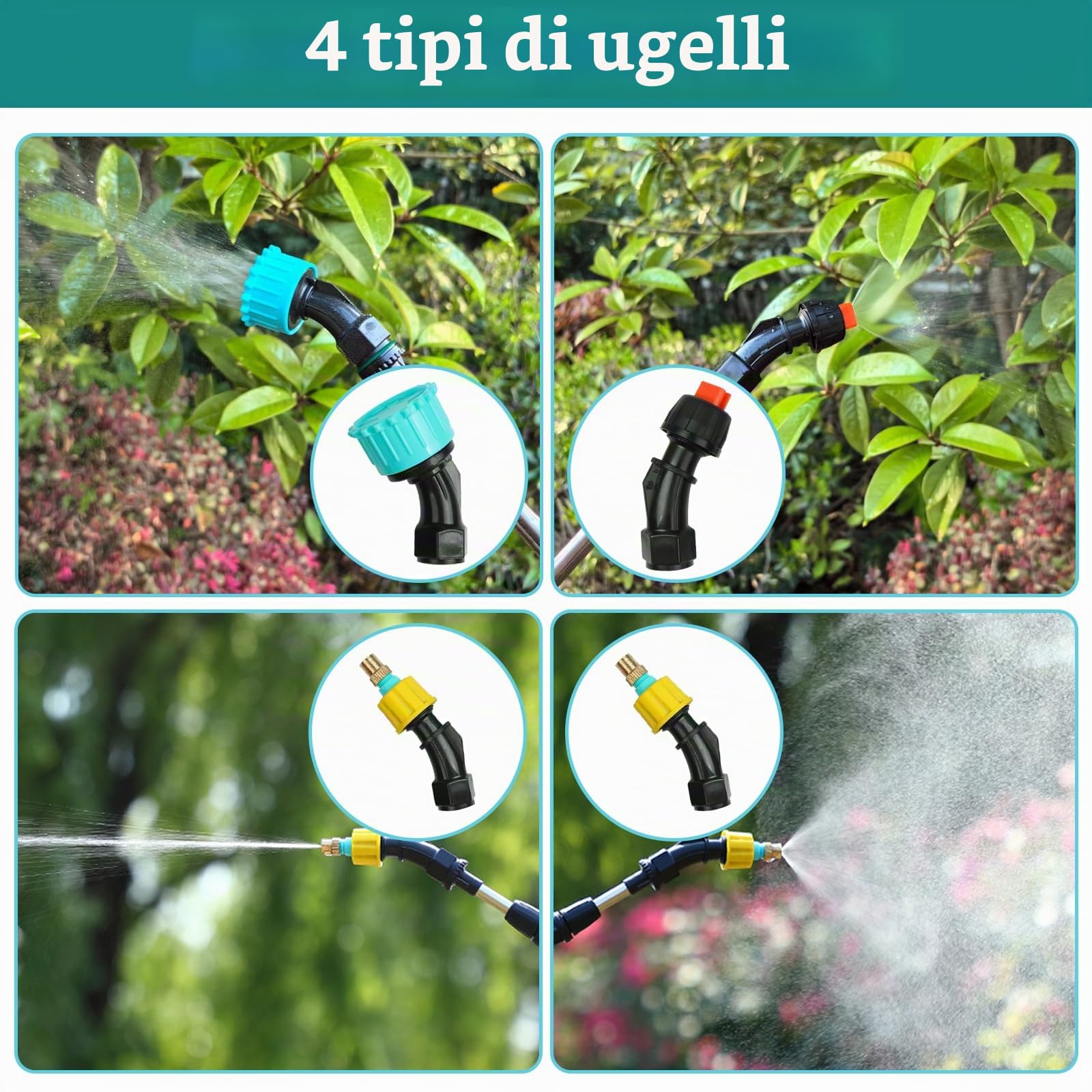 Pompa Elettrica per Piante Nebulizzatore a Batteria Spruzzatore Giardino a Spalla Ricaricabile Pompa Irroratrice a Batteria 5L Portatile (Verde)