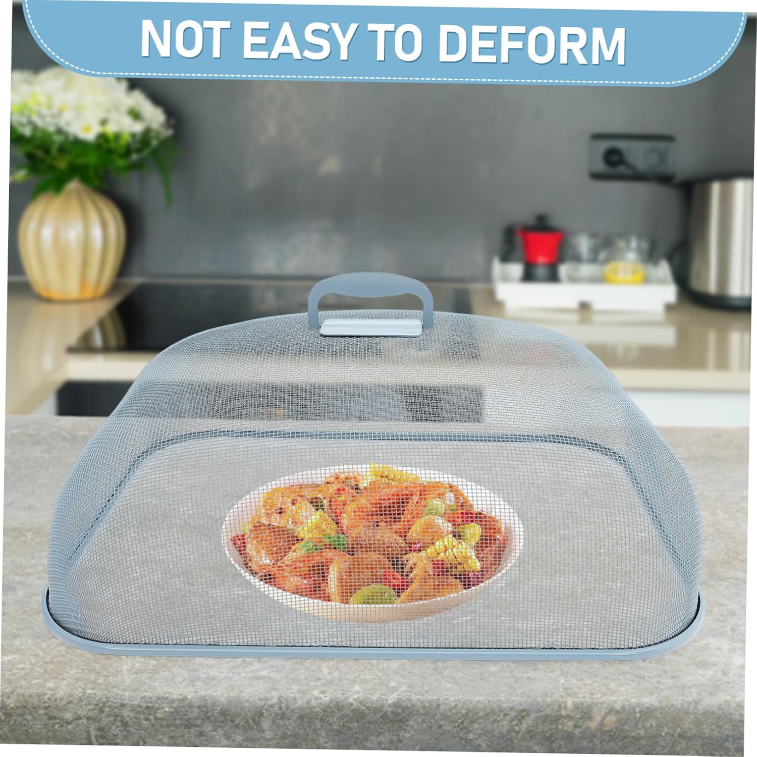 Mikinona Metal Mesh Food Cover Tent Lightweight Iron Food Protector for Kitchen Dining and Outdoor Use Easy to Clean and Compact Parties and Housewarming