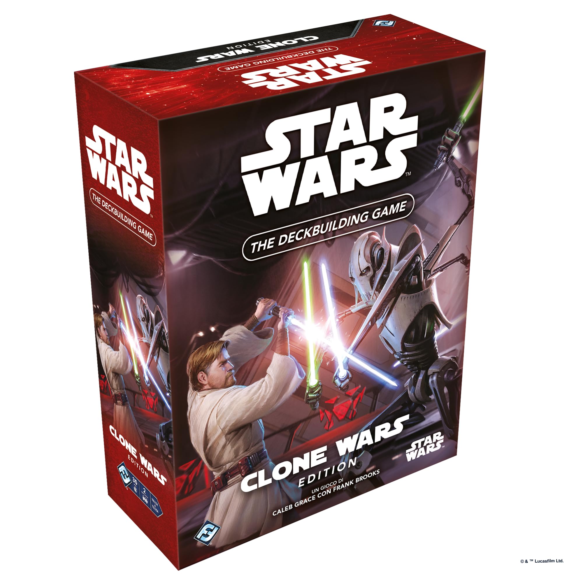 Asmodee - Star Wars: The Deckbuilding Game - Clone Wars, Expansion Card Game for 2 Players, 12+ Years, Italian Edition